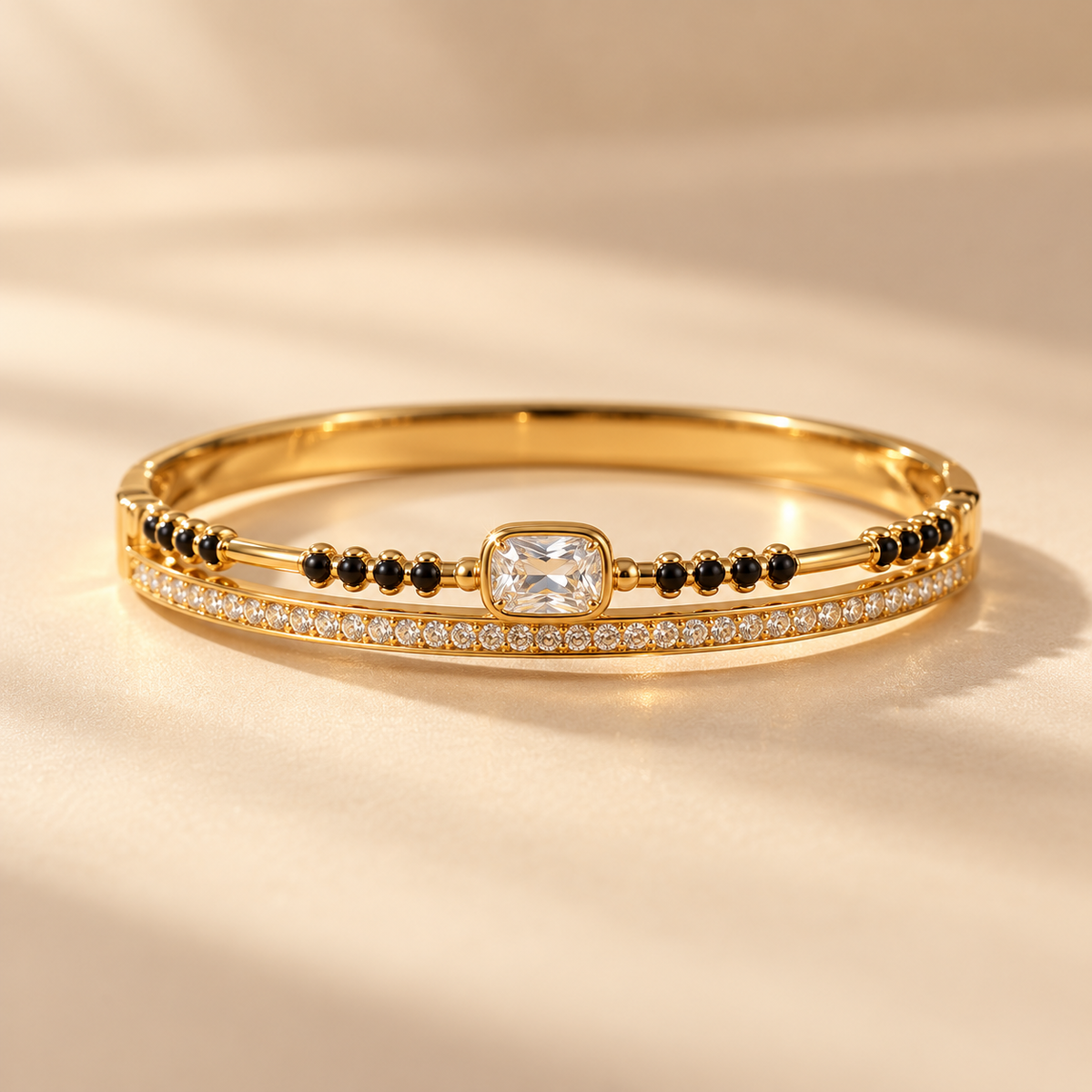 Oval Mangalsutra Kada Bracelet