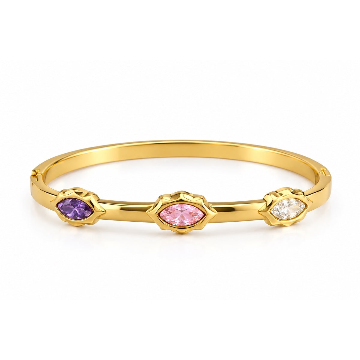 Trio Gemstone Gold Bracelet