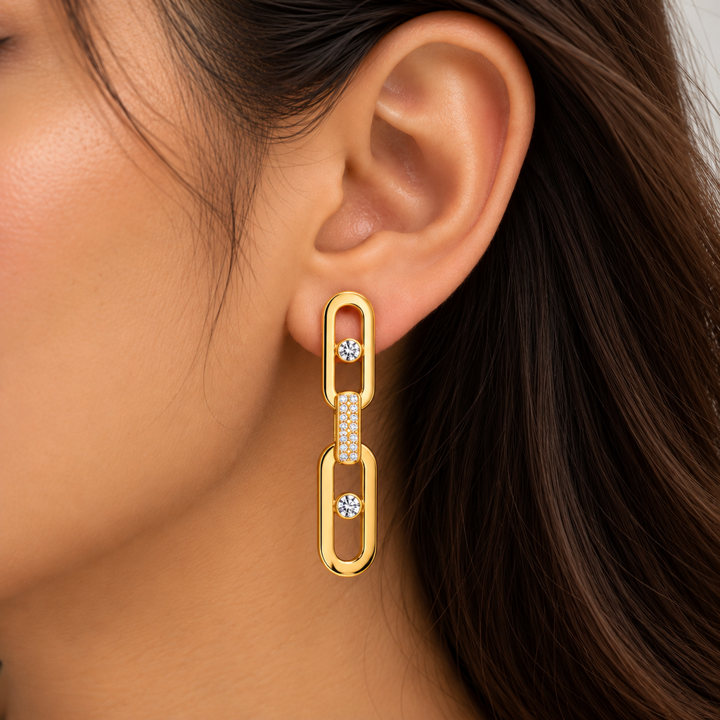 Luxe Link Drop Earrings