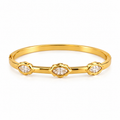 Trio Gem Gold Kada Bracelet
