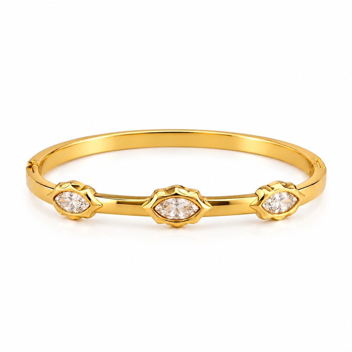 Trio Gem Gold Kada Bracelet