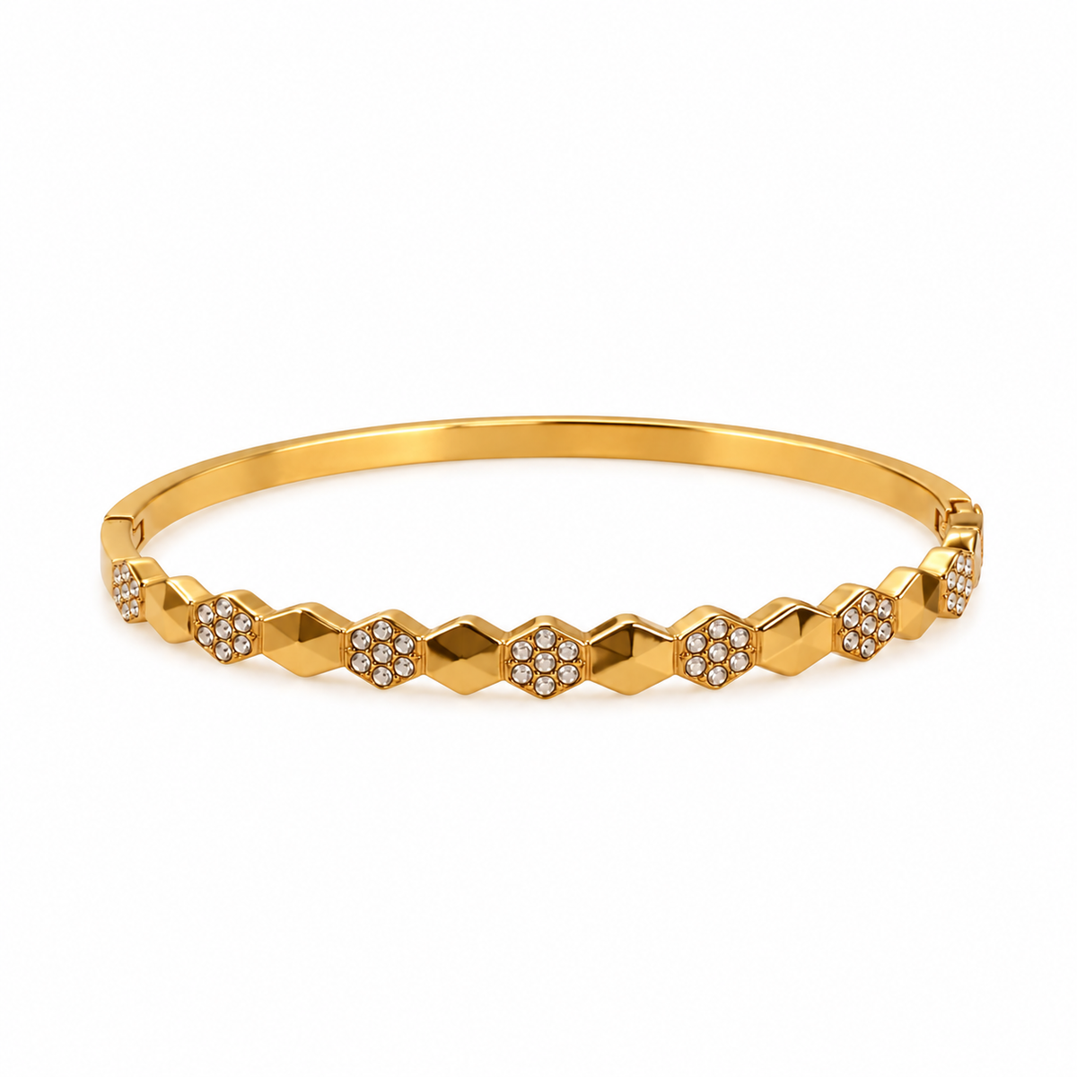 Gold Geometric Crystal Bracelet
