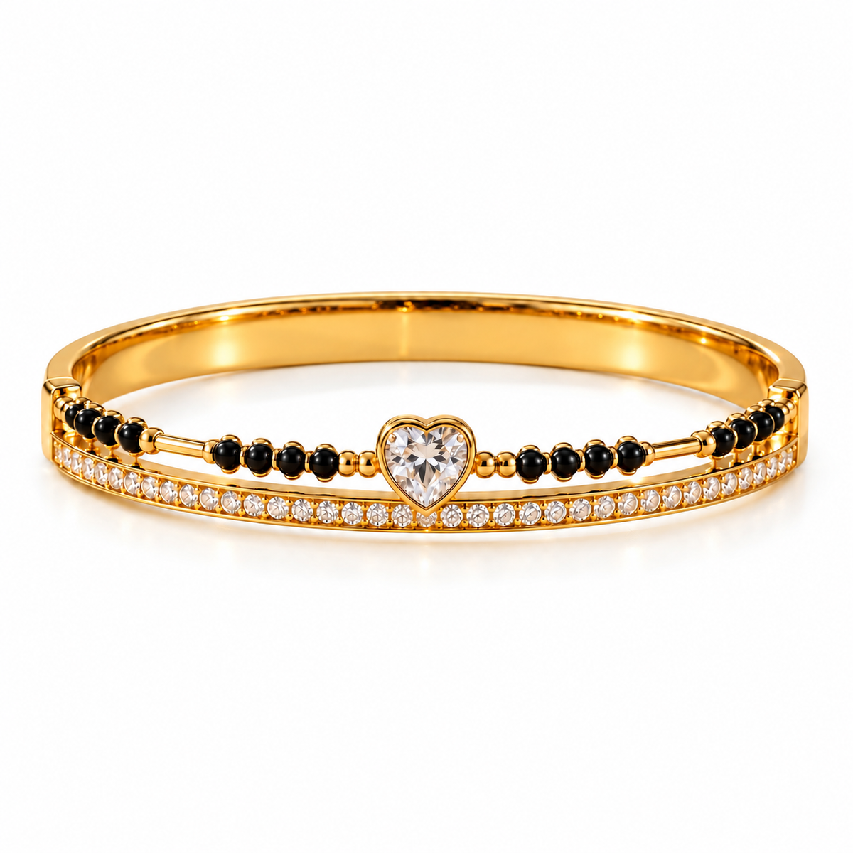 Heart Mangalsutra Kada Bracelet