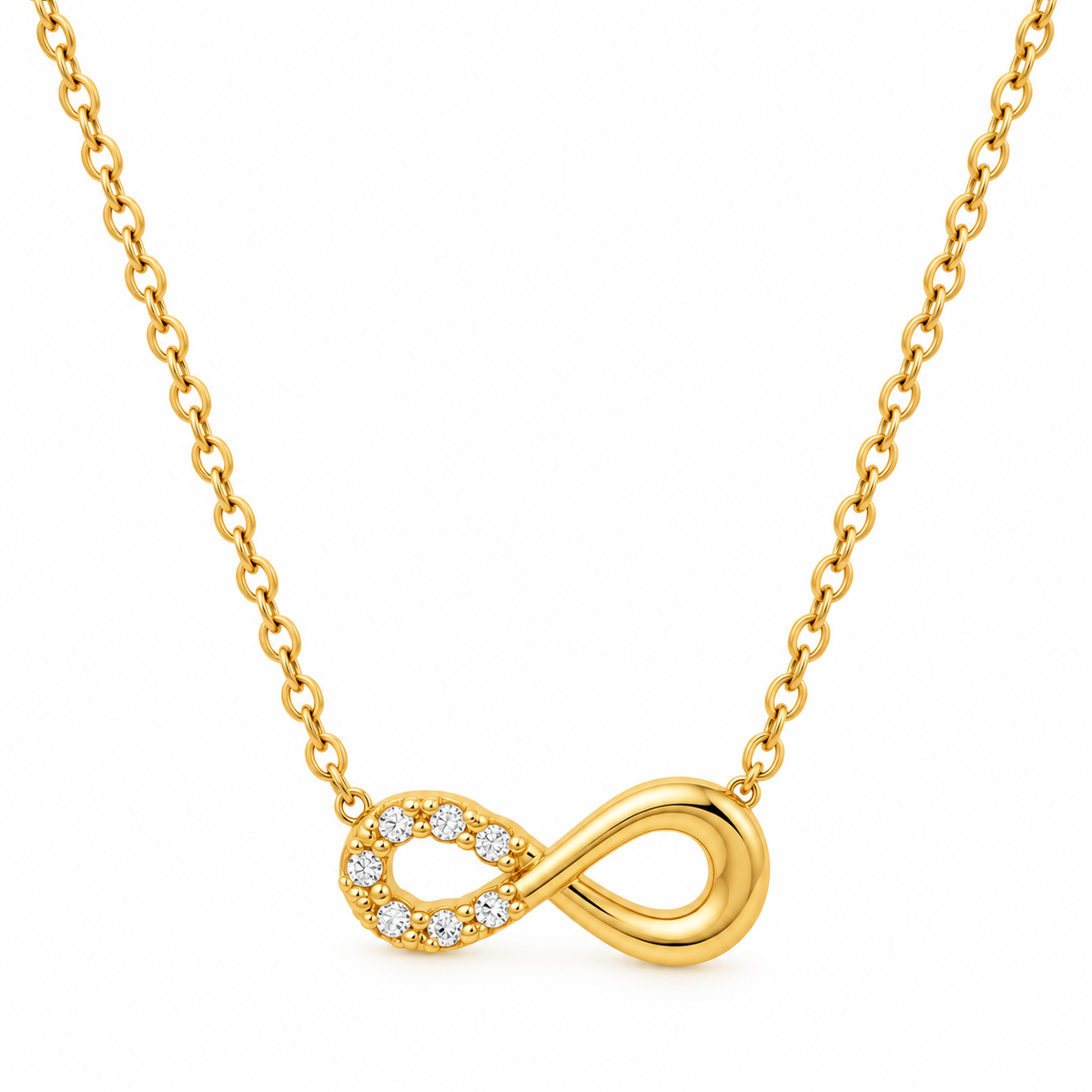 Infinity Spark Gold Necklace