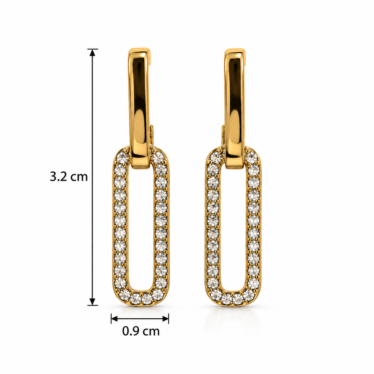 Crystal Dual Linking Earrings