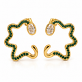 Emerald Star Earrings