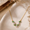 Tulip Green Leaf Necklace