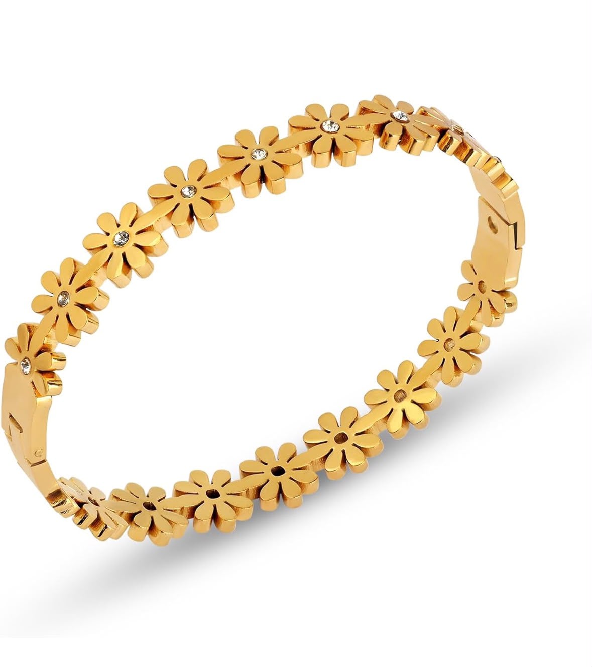 Golden Floral Daisy Bracelet