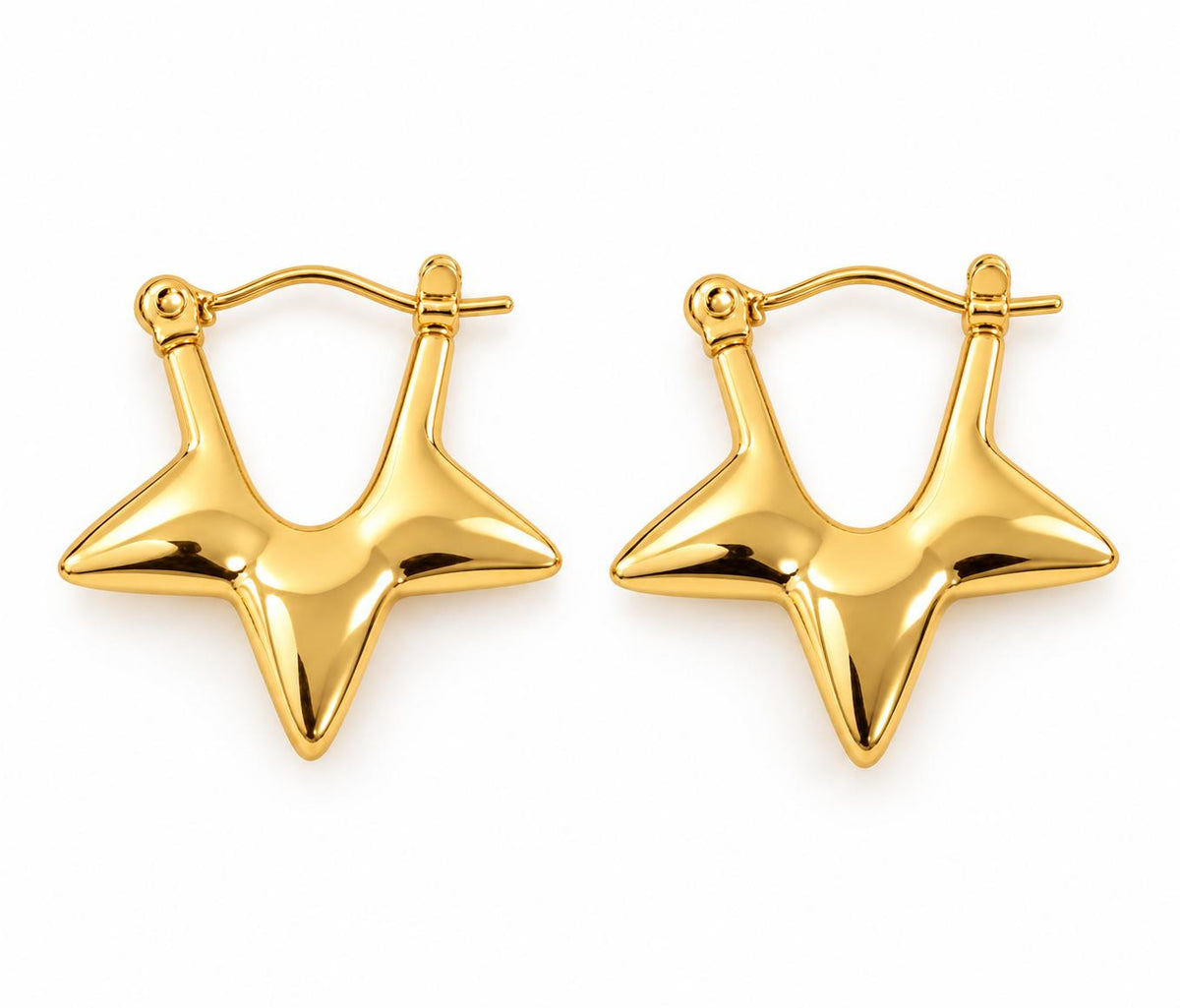 Star Hoop Earrings