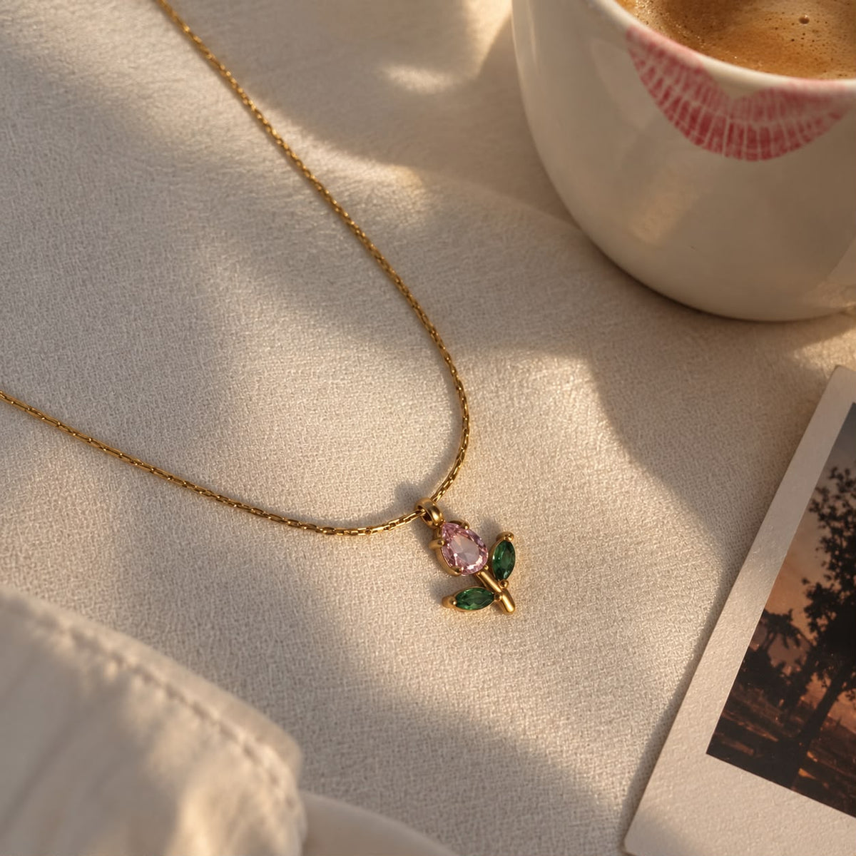 Dainty Tulip Necklace
