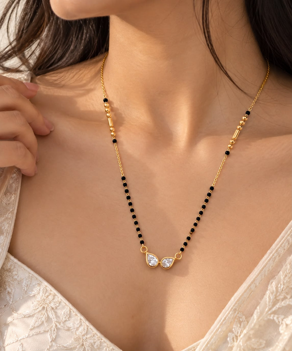 Noir Crystal Mangalsutra